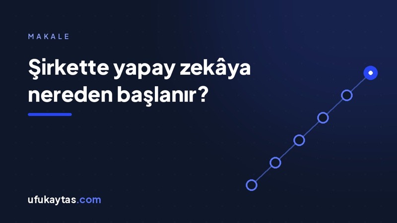 Şirkette yapay zekâya nereden başlanır: 6 adımlık karar rehberi